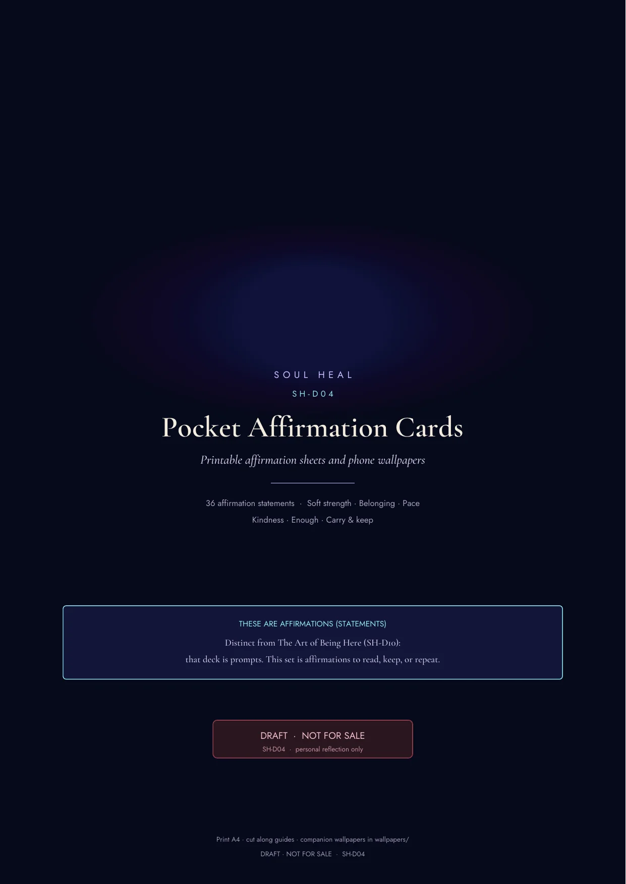 Cover preview for Pocket Affirmation Cards