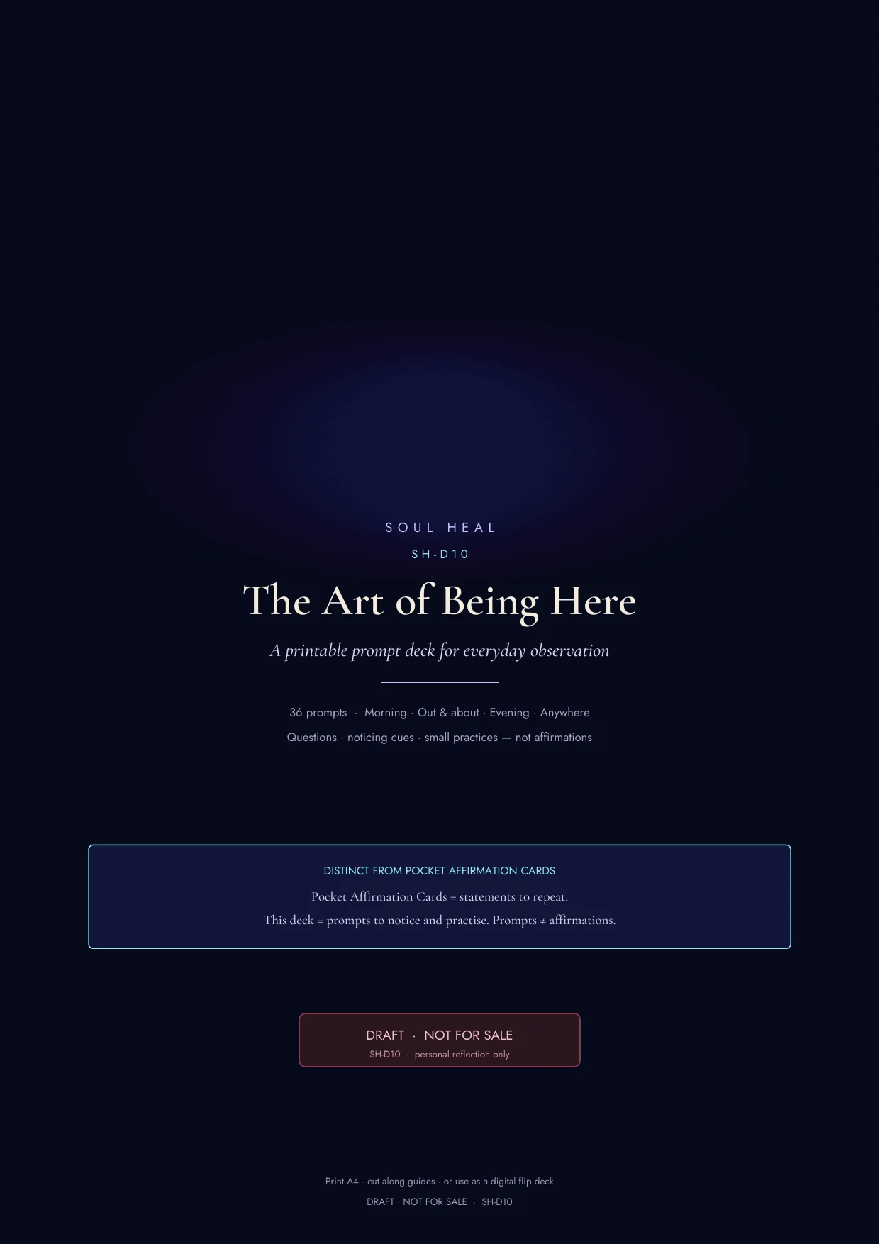 Cover preview for The Art of Being Here